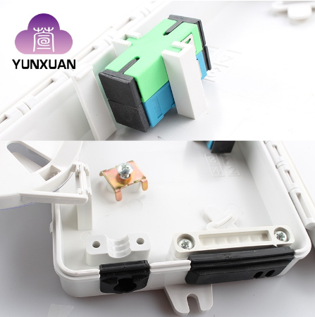 6 Cores Fiber Optical Equipment FTTH Access IP65 ABS Plastic 2/4/6 Port Fiber Optic Terminal Box