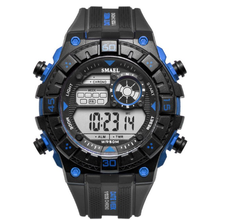 SMAEL Watch Sport Watches for Men 50M Waterproof Multifunction Digital Wristwatches Mens Complete Calendar Watch 1439 M2