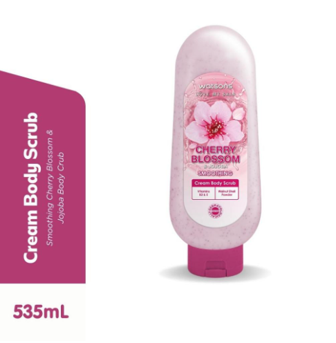 WATSONS LOVE MY SKIN Cherry Blossom & Jojoba Smoothing Cream Body Scrub 535ML