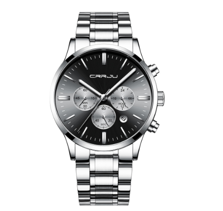 CRRJU New Men Watches Luxury Brand Stainless Steel Quartz Waterproof 2160 XS M2