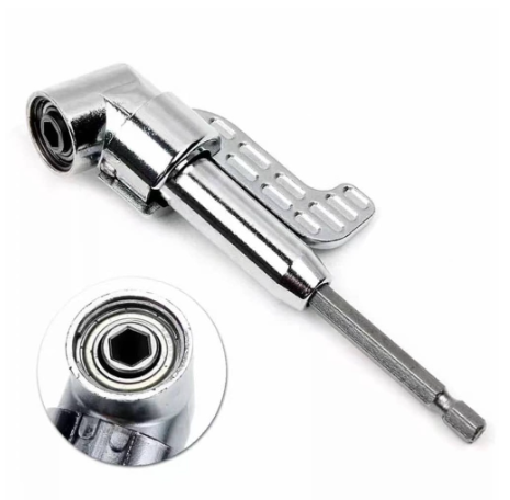 Plextone Long Magnetic Angle Driver Screwdriver Bit Extension Hex Drill Bent Adapter 1/4" Hex Shank