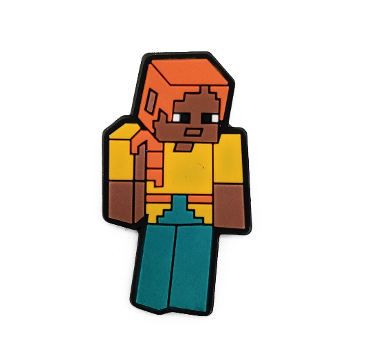 Cartoon Alex Sword Croc Jibbitz for Kids Minecraft Jibbits Charm Computer Game Jibits Crocks Shoes Accessories Shoe Charms Pins 036