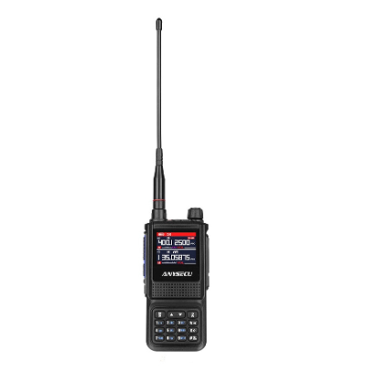 Anysecu AC-881 5W 6 Bands Amateur Ham Two Way Radio Station 256CH Air Band Walkie Talkie NOAA LCD Color Police Scanner A