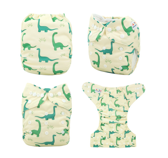 Alva Baby Cloth Diapers Washable Reusable Real Cloth Pocket Nappy Diaper Only No Insert For 3-15kg 6.6-33.1Ibs Baby And Newborn D18