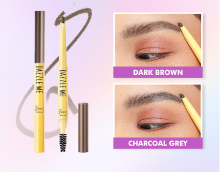 DAZZLE ME Brow Likey Eyebrow Pencil - Waterproof Brow Liner Long Lasting with Brush Eyebrow Pen