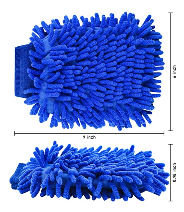 Multifunctional Double Sided Microfiber Chenille Car and Motorcycle Wash 2-in-1 Car Wash Gloves