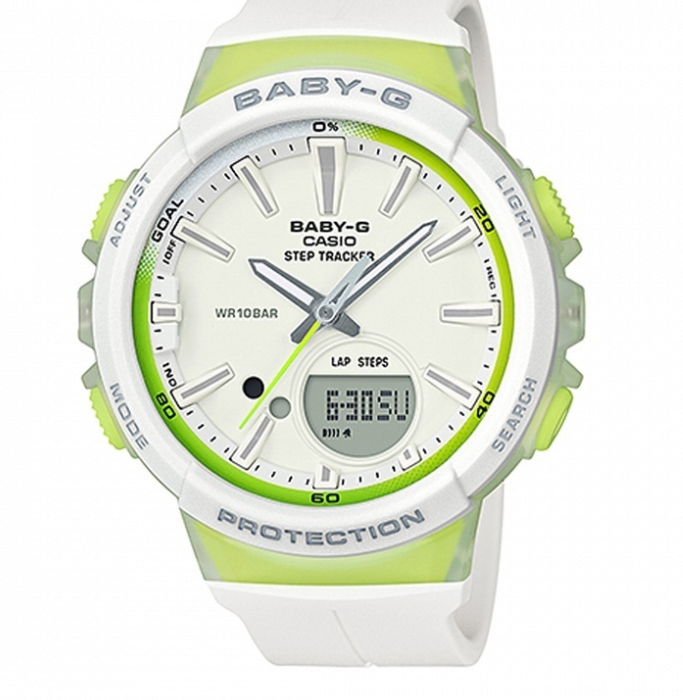 Casio Baby-g BGS-100-7A2 Digital Analog Rubber Strap Watch For Women