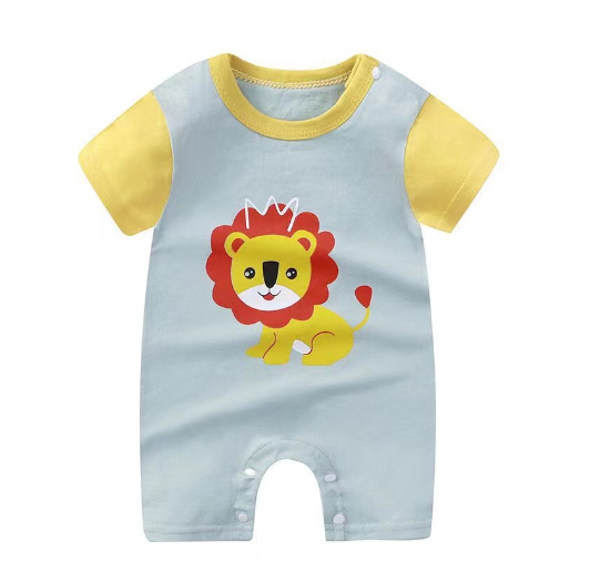 Baby Short-Sleeved Jumpsuits Joys and Girls Clothes 0-12 Months S7