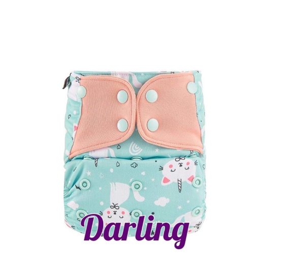 Booldeet Posh Cloth Diaper Newest Prints with 4-Layer Contoured Microfiber Insert S19