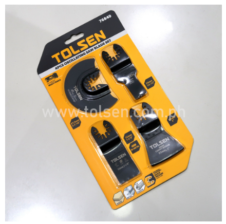 Tolsen 4pcs Oscillating Saw Blade Set w/ Quick Release Hole Type (Universal Compatible) 76840
