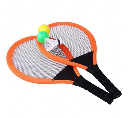 Plastic Badminton Tennis Rackets Balls Set,Kids Play Game Toy for beach ,backyard,garden