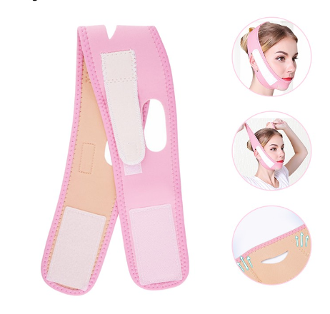 Ckeyin 3D Face Slimming Belt Breathable Facial Bandage V Face Lifting Firming Massage MR420