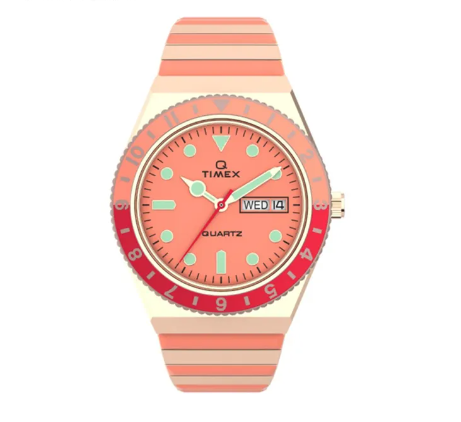 Timex Q Dolce Vita Two Tone Stainless Steel Analog Quartz Watch For Women TW2V38600 STYLE