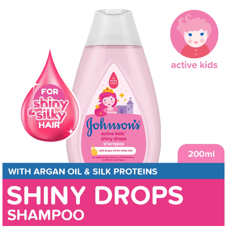 Johnson's Active Kids Shiny Drops Baby Shampoo 200ml - Shampoo for Kids, For Kids Bath