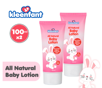 Kleenfant All Natural Baby Lotion 100ml Tiny Pack of 2 Moisturizing Body Lotion Babies Skincare
