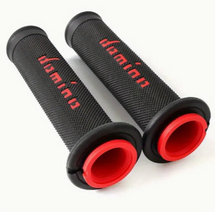Domino Universal Natural Rubber Motorcycle Handlebar Grips - 2pcs/set, Compatible with Honda CBR300R, CBR500R, CBR600RR, CBR1000RR Models