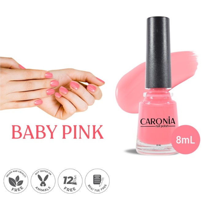 Caronia Nail Polish Baby Pink 8ml