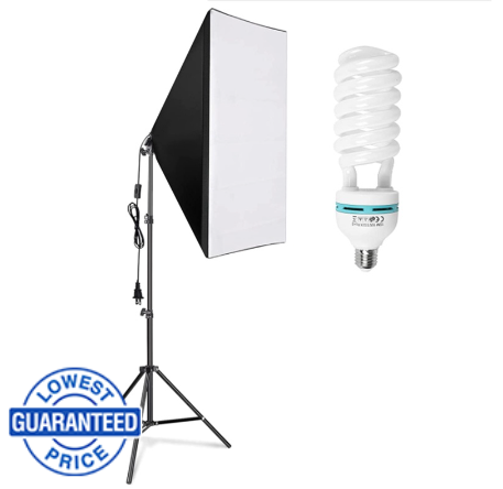 Photography Lighting Kit Video Studio Lights Professional Portable Continuous Lighting 50*70cm