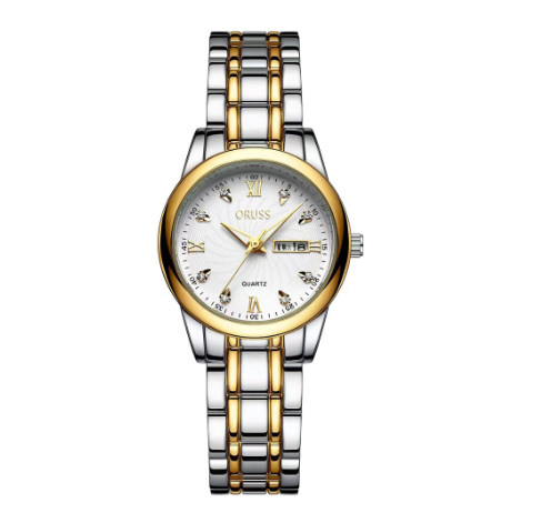 Original ORUSS Women Waterproof Simple Ultra-Thin Luxury Business Fashion Watch Automatic Quartz Dual Watch F2