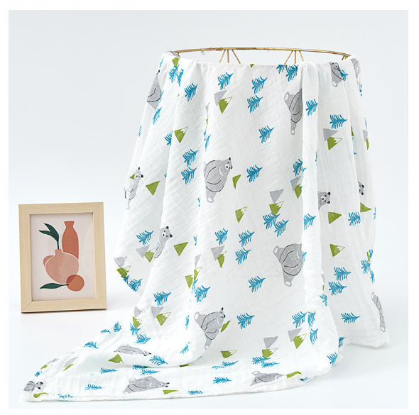 Summer Baby Blanket Muslin Gauze Breathable Sleep Swaddle Wrap Infant Quilt For Baby Bib S28