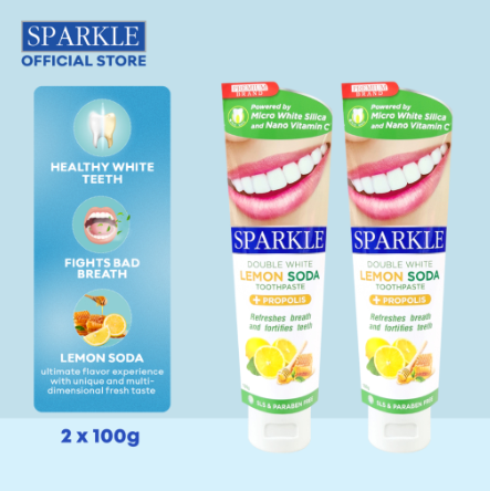SPARKLE Super Saver Set: Lemon Soda Toothpaste (100g x 2)