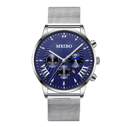 Luxury Gold Watch Men Fashion Calendar Display Stainless Steel Quartz Watch Waterproof Men's Wacthes 9