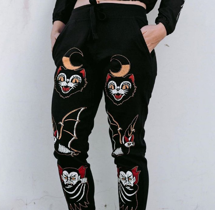 Women's Cute Printed Casual Straight Pants
