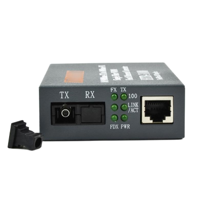 Media Converter HTB-3100 Fiber Optical Single Mode Single Fiber SC Port 20KM External Power Supply