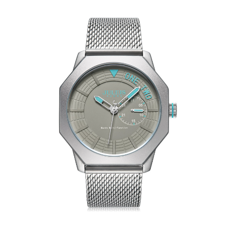 JULIUS New Casual Stereo Diamond Two Disc Men's Watch JAH-126 1