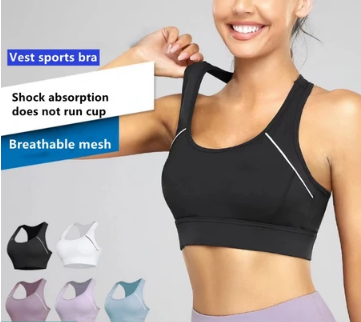 High intensity sports bra women yoga shockproof running large chest high support fitness bras