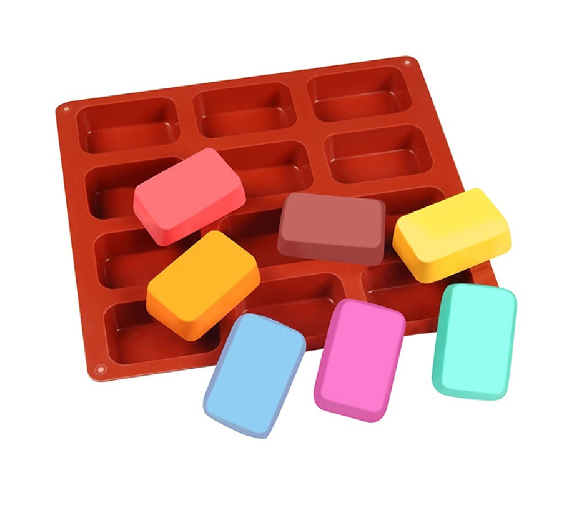 12 Cavities Non-stick Mini Brownie Pan Bread Pan Silicone Mini Loaf Baking Pan