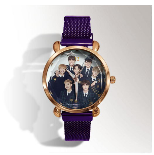 New BTS bulletproof youth group around fashion Korean students girls watch Korean cartoon WATCH QUARTZ WATCH F10