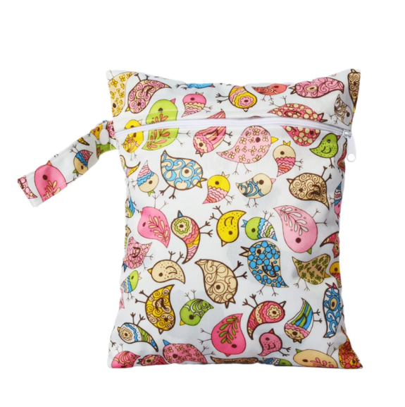 25x20cm Printed Pocket Wet Bag Waterproof Reusable Nappy Bags PUL Travel Baby Nappy Mini Size Wet Dry Bags Wetbags d8