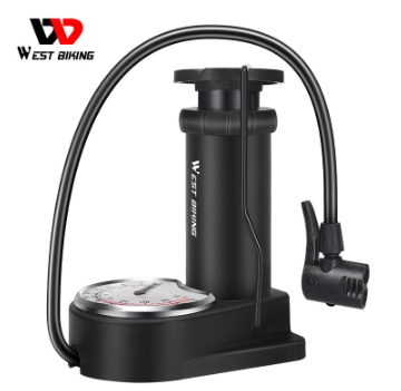 WEST BIKING 140 Psi Pump With Air Pressure Gauge Foot
