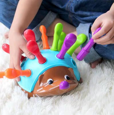 Spike Fine Motor Educational Hedgehog Game Montessori Sensory Learning Colors Numbers Sorter Toy