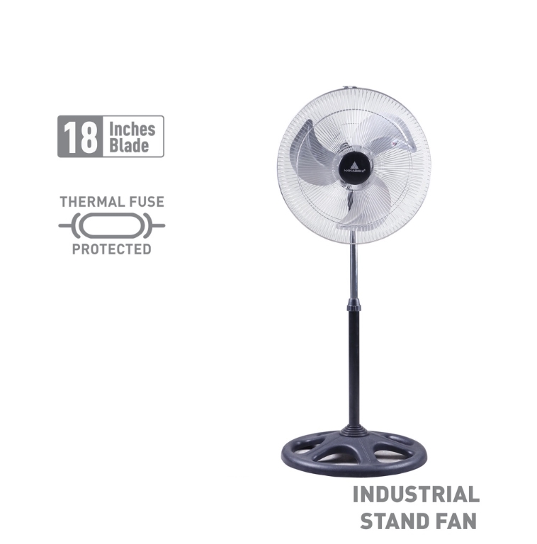 Hanabishi Industrial Stand Fan HISF180 |18 inch blade 3 speed Powerful Durable Electric Fan