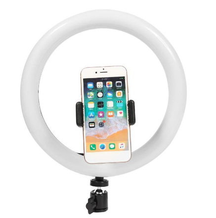 26CM LED self-timer ring light 24W dimmable 2700-5500K color temperature (No Included Tripod)