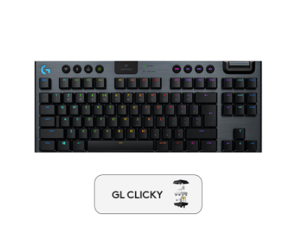 Logitech G913 TKL GL Blue Clicky Switch LIGHTSPEED RGB Wireless Mechanical Gaming Keyboard