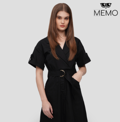 Memo A-Line Dress For Women Black