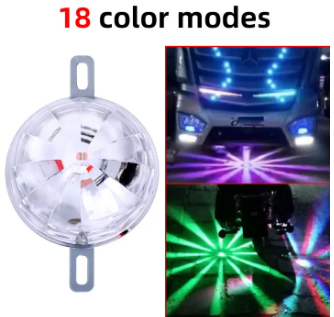 Colorful Laser Warning Light Car Truck Motorcycle Anti-rear Car Chassis Lamp Universal Night Warning Brake Lights Anti-fog Bulb