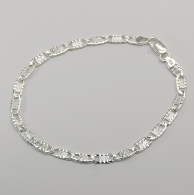 Silver WM060 925 Italy Silver Men's Classic Bracelet