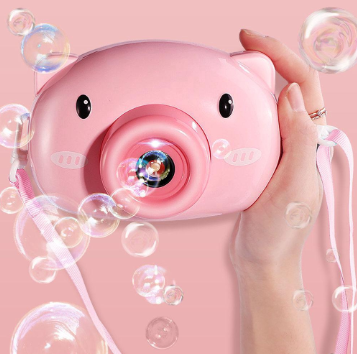 Pig Bubble Machine Toy Camera Electric Bubble gun Cartoon Parent-child Interactive Toy