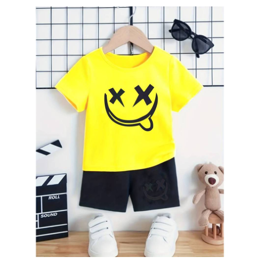 Boys Shirt Suits Baby Polo Terno Clothes 0-5 years Child Print Shirt and Shorts Terno for KidSorts Two Sets of Kids S9