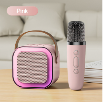SPRISE Karaoke Mini Bluetooth Speaker Wireless Portable With Mic Home Outdoor, Louder Volume Spiker K12 Standable