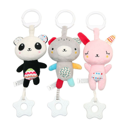 Newborn Teether Rattles Plush Toy Baby Stuffed Doll