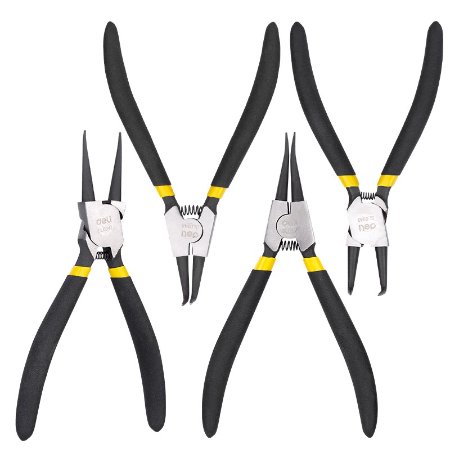 Deli 4Pcs/Set 7Inch Circlip Plier Set Multi-function Retaining Ring Plier Snap Ring Plier EDL104407
