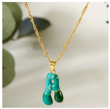 Dropping Oil 26 English Letter Pendant Necklace Fashion Colorful Letter Necklace Men's and Women's Jewelry