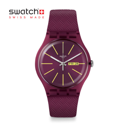 Swatch New Gent Winery SUOR709 Red Silicone Strap Watch