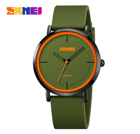 SKMEI Watch For Women Fashion Trendy Waterproof Quartz 2050 ARMY GREEN
