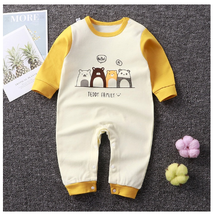 Ready Stock Baby Rompers Jumpsuit Cartoon Animals Newborn Infant Cute Baby Boy Girl Clothes BC7